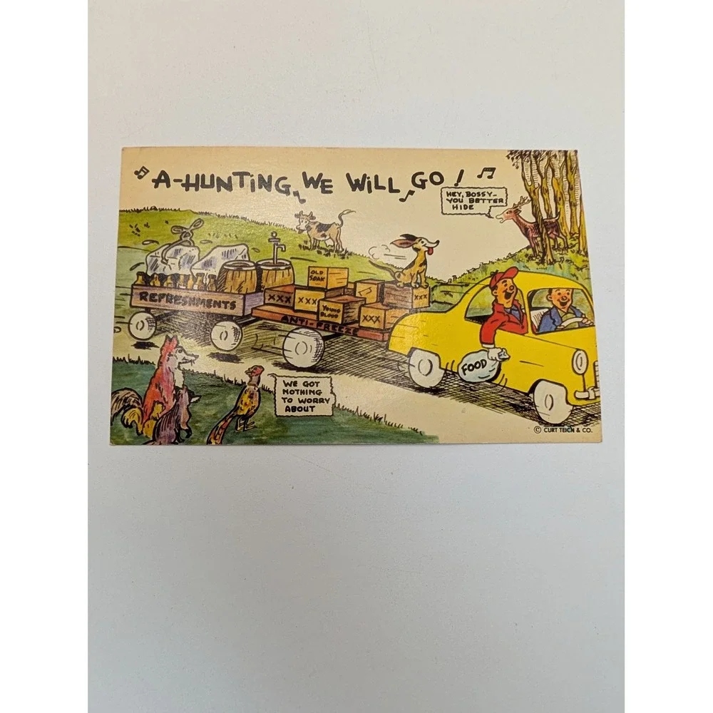 Vintage 1960s Curt Teich Comic Postcards Set of 2 Humorous Mid-Century Ephemera